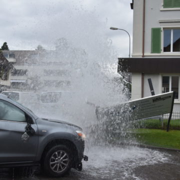 Hydranten umgefahren